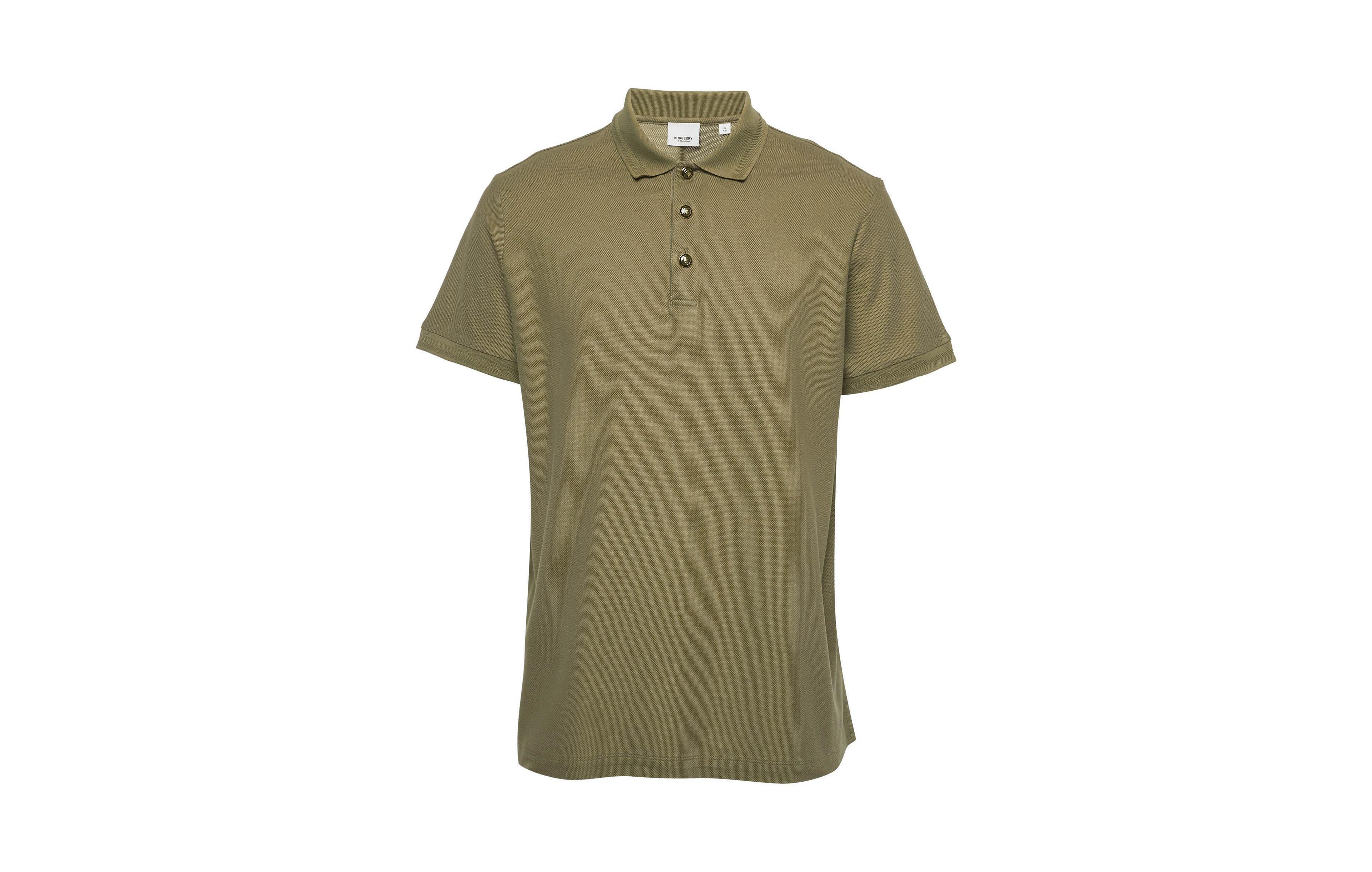 Pre-Owned Burberry Men's Military Pique Polo T-Shirt