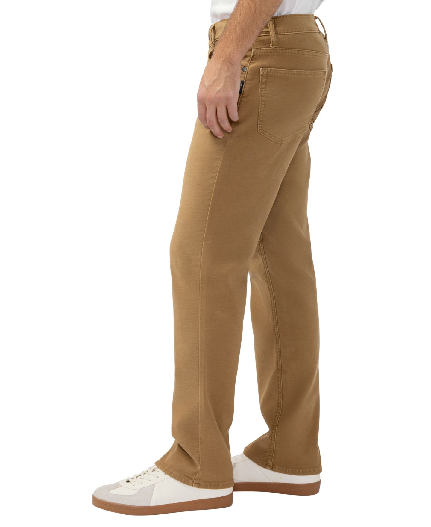 Мужские джинсы Silver Jeans Co. Grayson Classic-Fit Straight-Leg Knit Flex, цвет: Верблюжий — фото 2