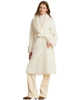Women's Wool-Blend Wrap Coat