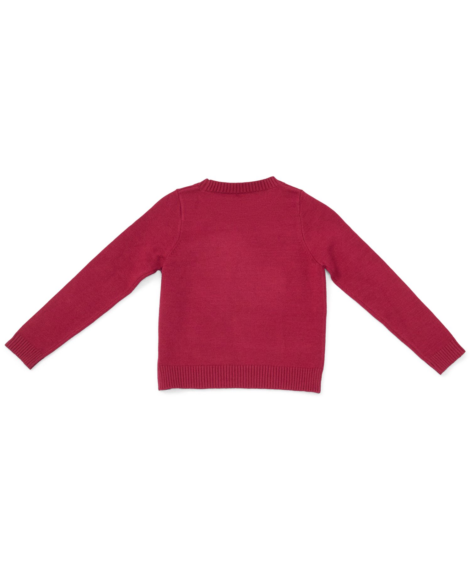 Girls' 4-16 Bow and Heart Crewneck Sweater