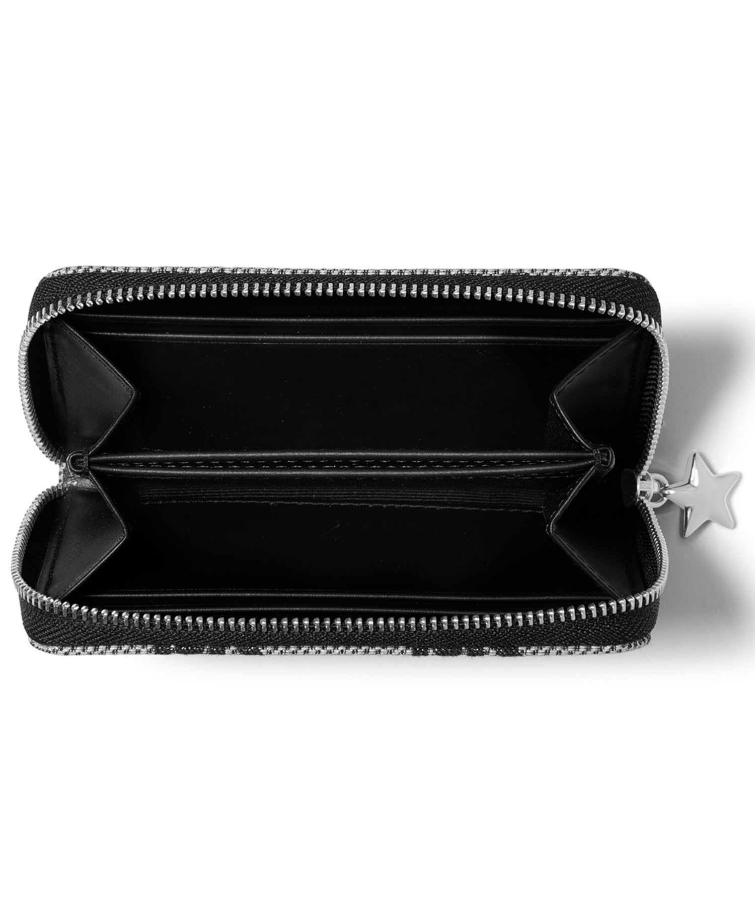 Silver-Tone Hardware Compact Card Case Wallet