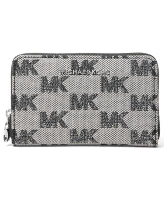 Silver-Tone Hardware Compact Card Case Wallet