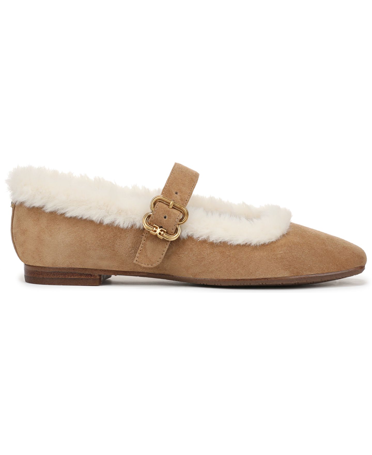 Женские балетки Sam Edelman Michaela Mary Jane с мехом, цвет: Коричневый — фото 2