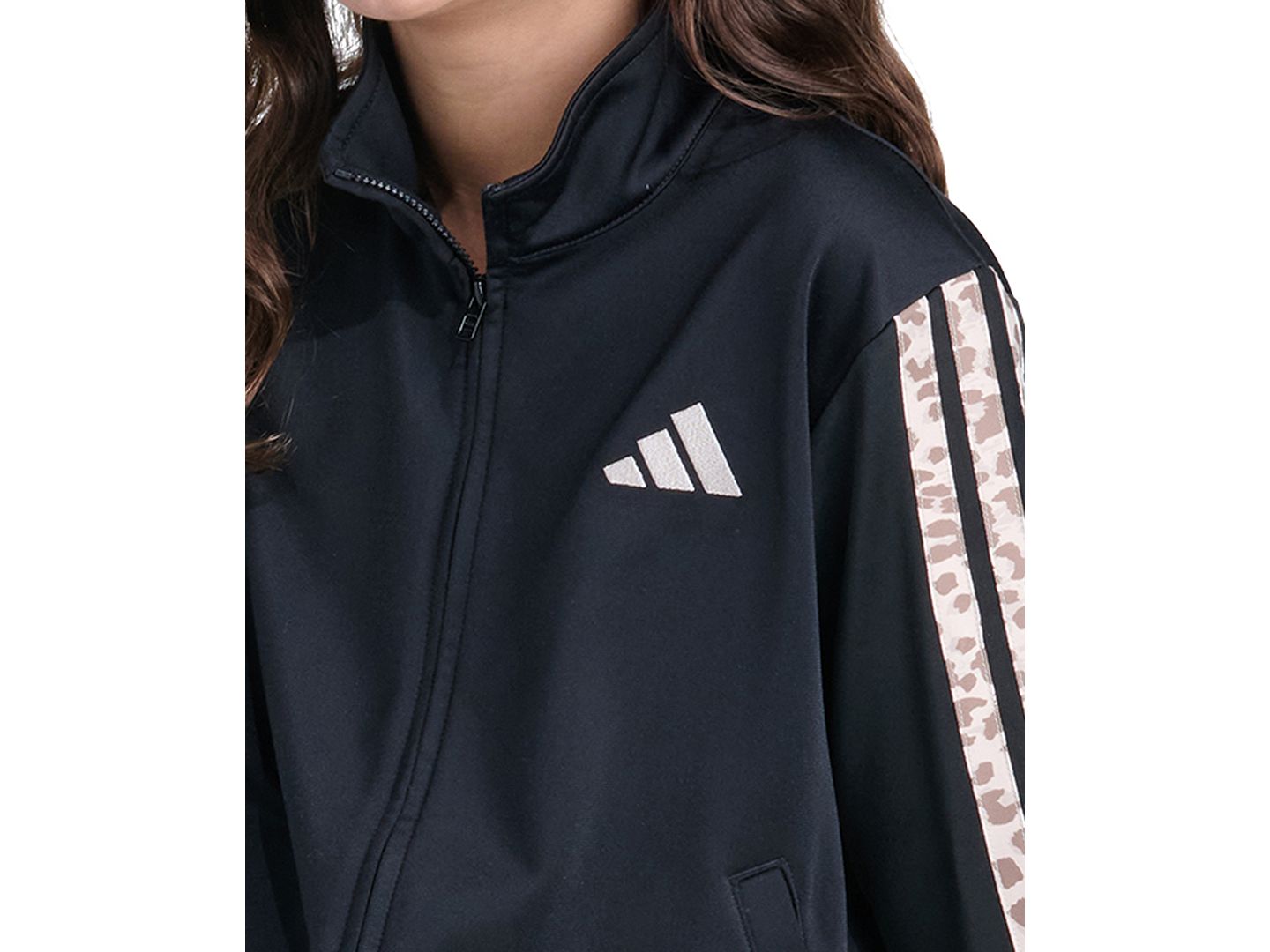 Детский комплект adidas: куртка с длинным рукавом и брюки, 8-16, цвет: Чёрный — фото 3