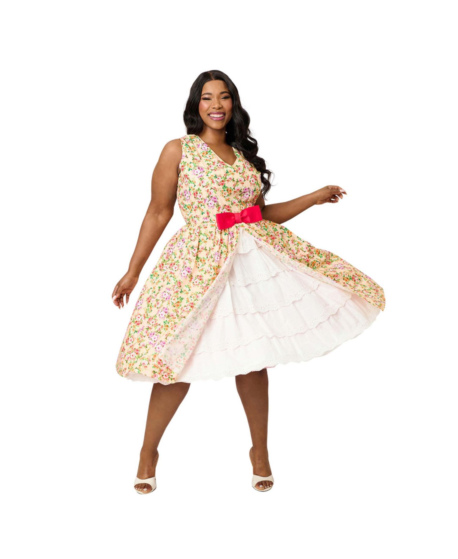 Plus Size Garden Party Swing Dress