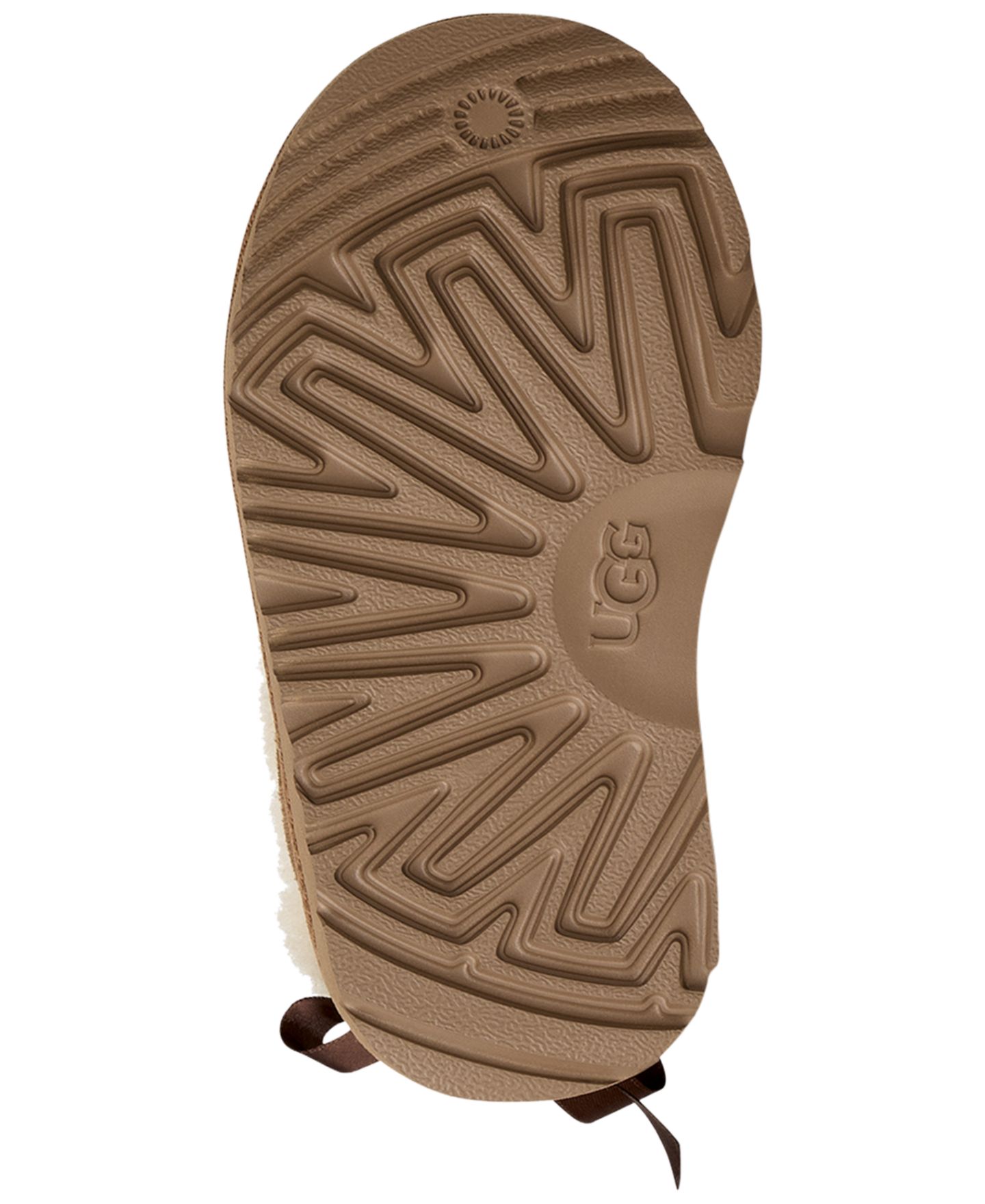 Ботинки UGG® Ultra Mini Bailey Bow Zipper Booties для девочек, цвет: Каштановый — фото 4