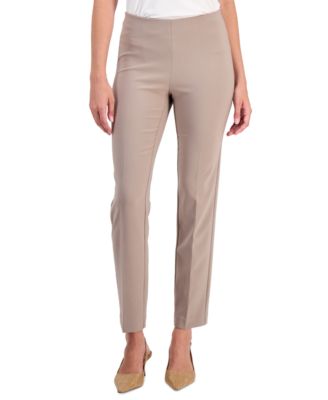 Petite Pull-On Mid-Rise Slim Pants