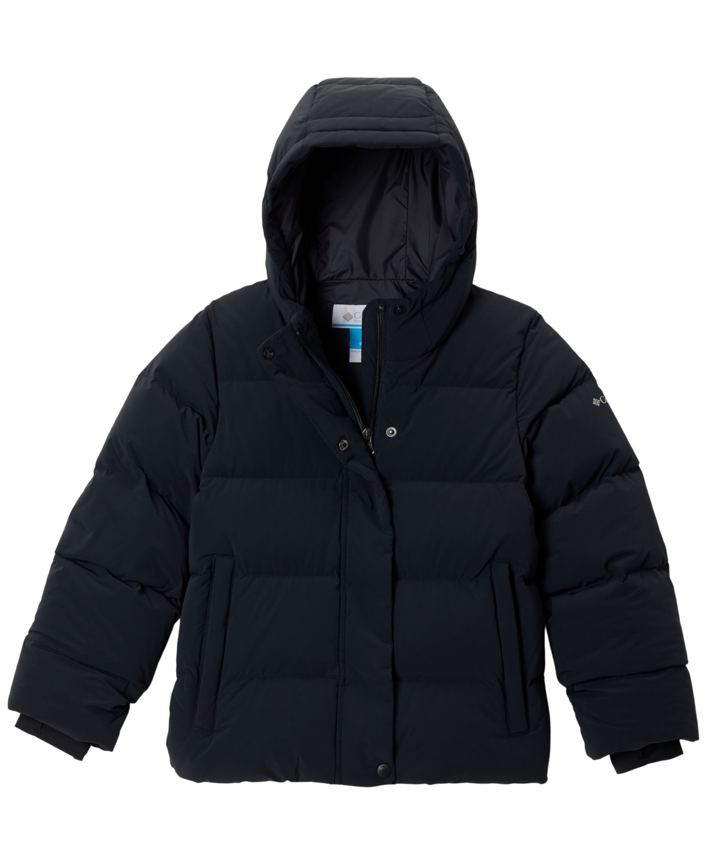 Куртка Columbia Amaze Hooded Puffer Jacket для девочек, цвет: Чёрный — фото 1