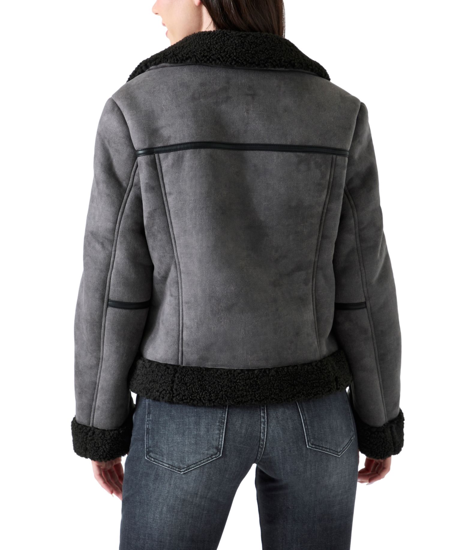 Women's Faux Shearling Zip Up Jacket