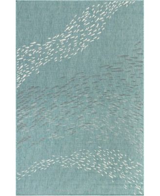 Lush Decor Carmel School Of Fish 4'10" x 7'6" Outdoor Area Rug