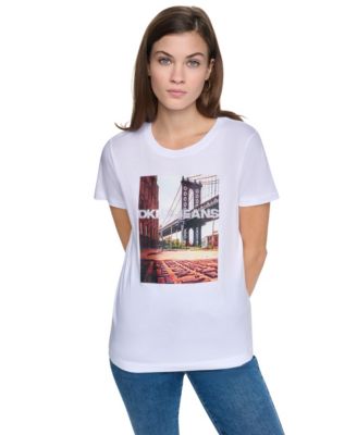 Women's Brooklyn Logo Photorealistic-Graphic T-Shirt