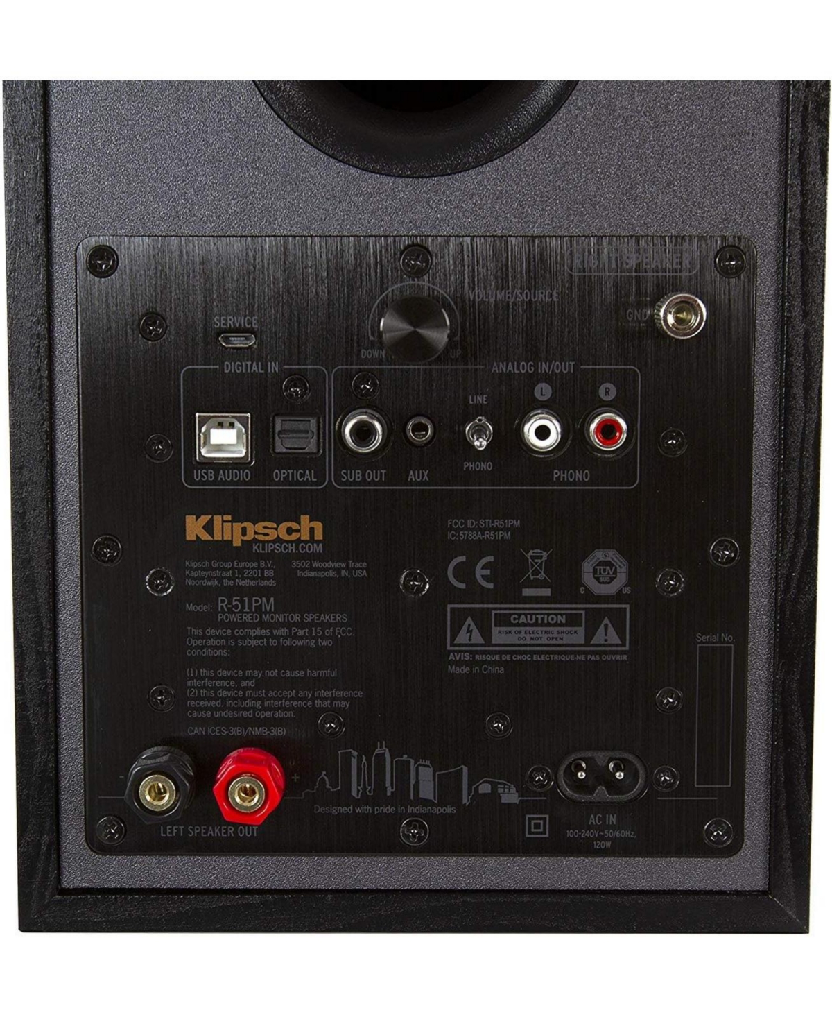 Klipsch R-51PM Phono Bluetooth Powered Bookshelf Speaker Pair