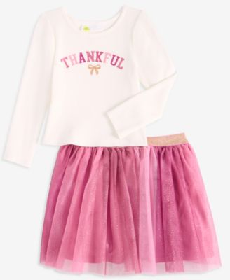 Toddler Girls' 12M-5T Thankful Top and Tutu, 2-Piece Set
