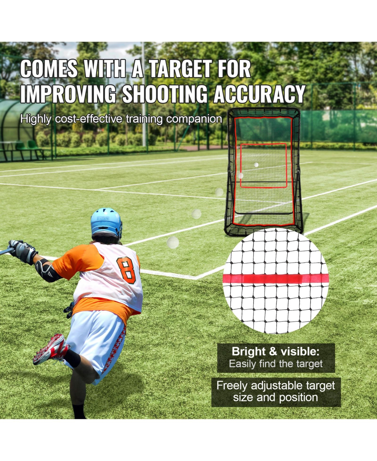 Vevor Lacrosse Baseball Rebounder Softball Bounce Pinchback Net