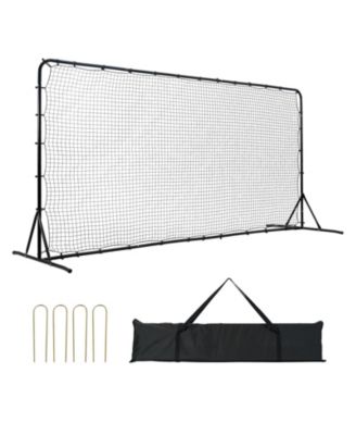12x6FT Soccer Rebounder Net Iron Soccer Training Equipment Portable Bag