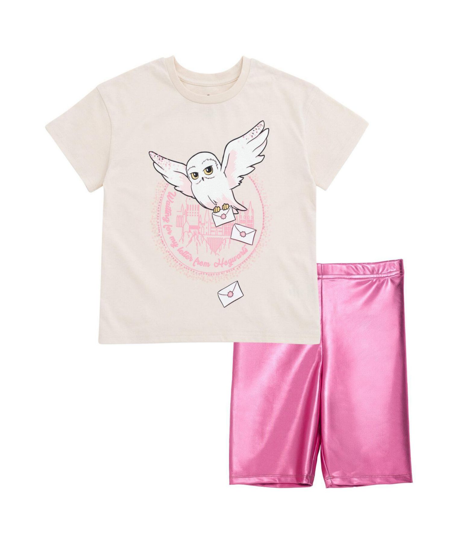 Girl's (5-16) 2-Piece T-Shirt and Bike Shorts Set