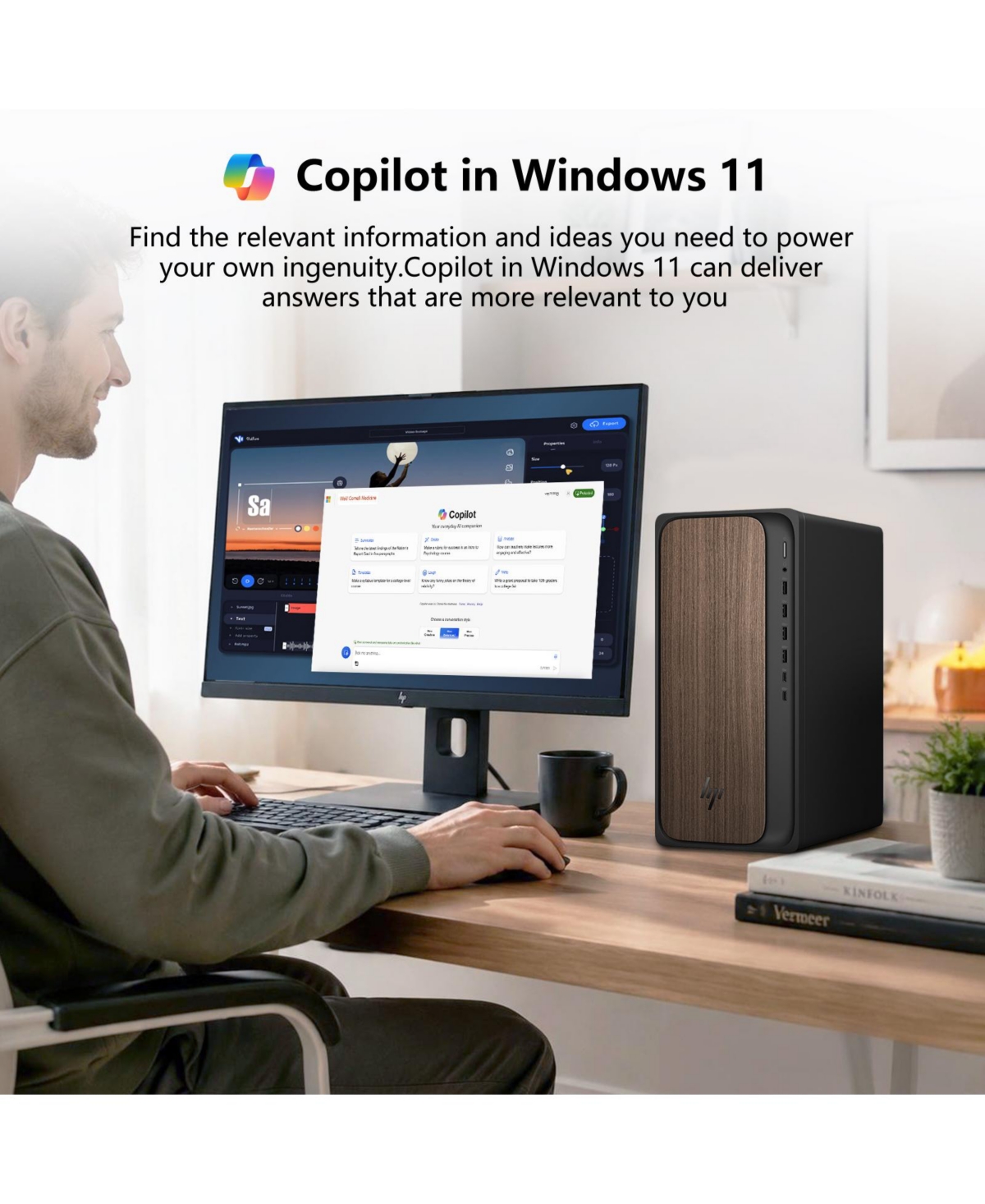 Hp OmniDesk M03 Business Desktop, Core Ultra 7 265, Intel Graphics, 64GB DDR5, 1TB Ssd, Wi-Fi 6, Wired Kb and Mouse, Win11 Home