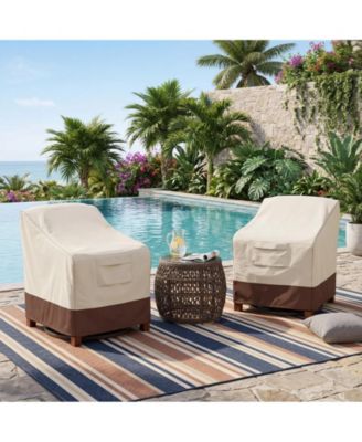 2 Pack Heavy Duty Waterproof Outdoor Chair Covers – 600D Oxford Patio Furniture Covers, Fits 31"x35"x38" Chairs