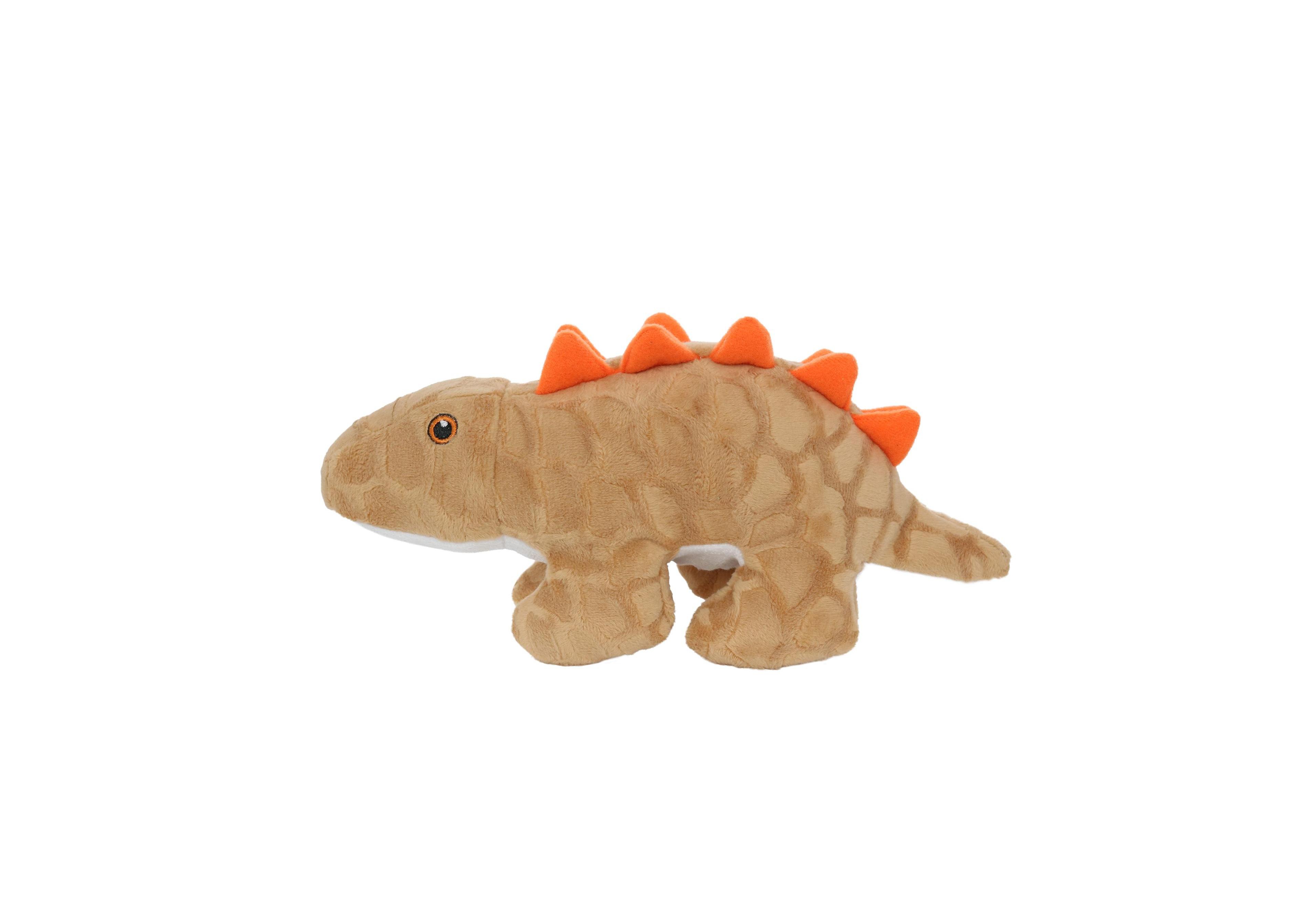 Mighty Dinosaur Stegosaurus, Durable Plush Squeaky Dog Toy