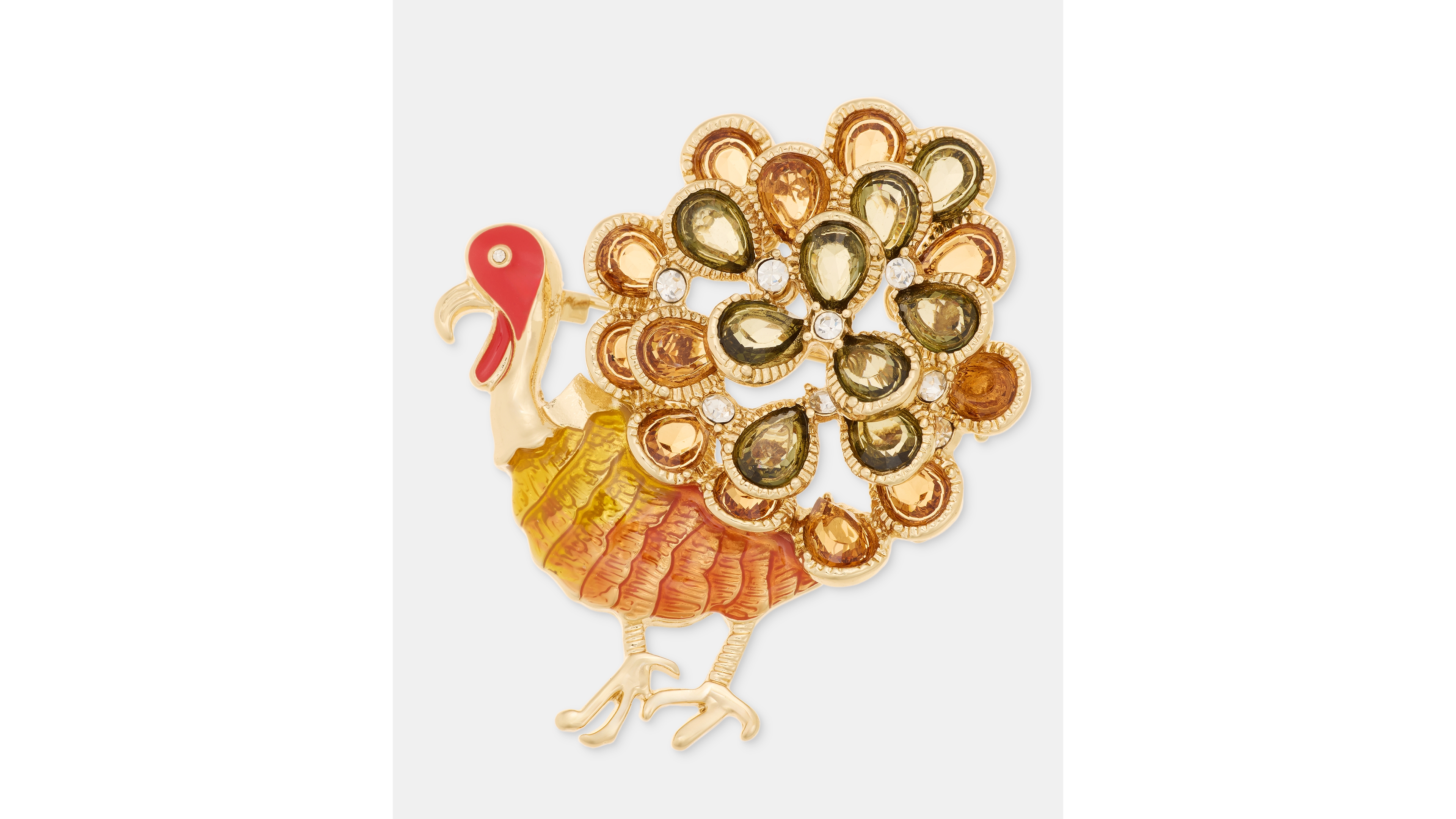 Anne Klein Pave & Stone Turkey Pin