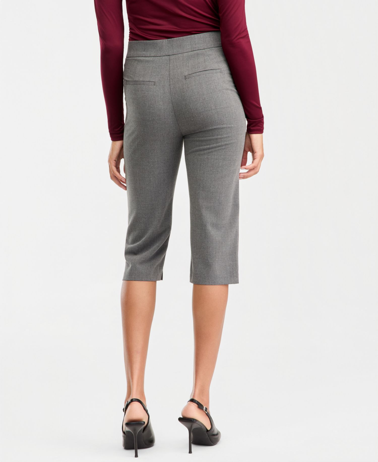 Women's Suiting Capri Mid-Rise Skinny-Leg Capris