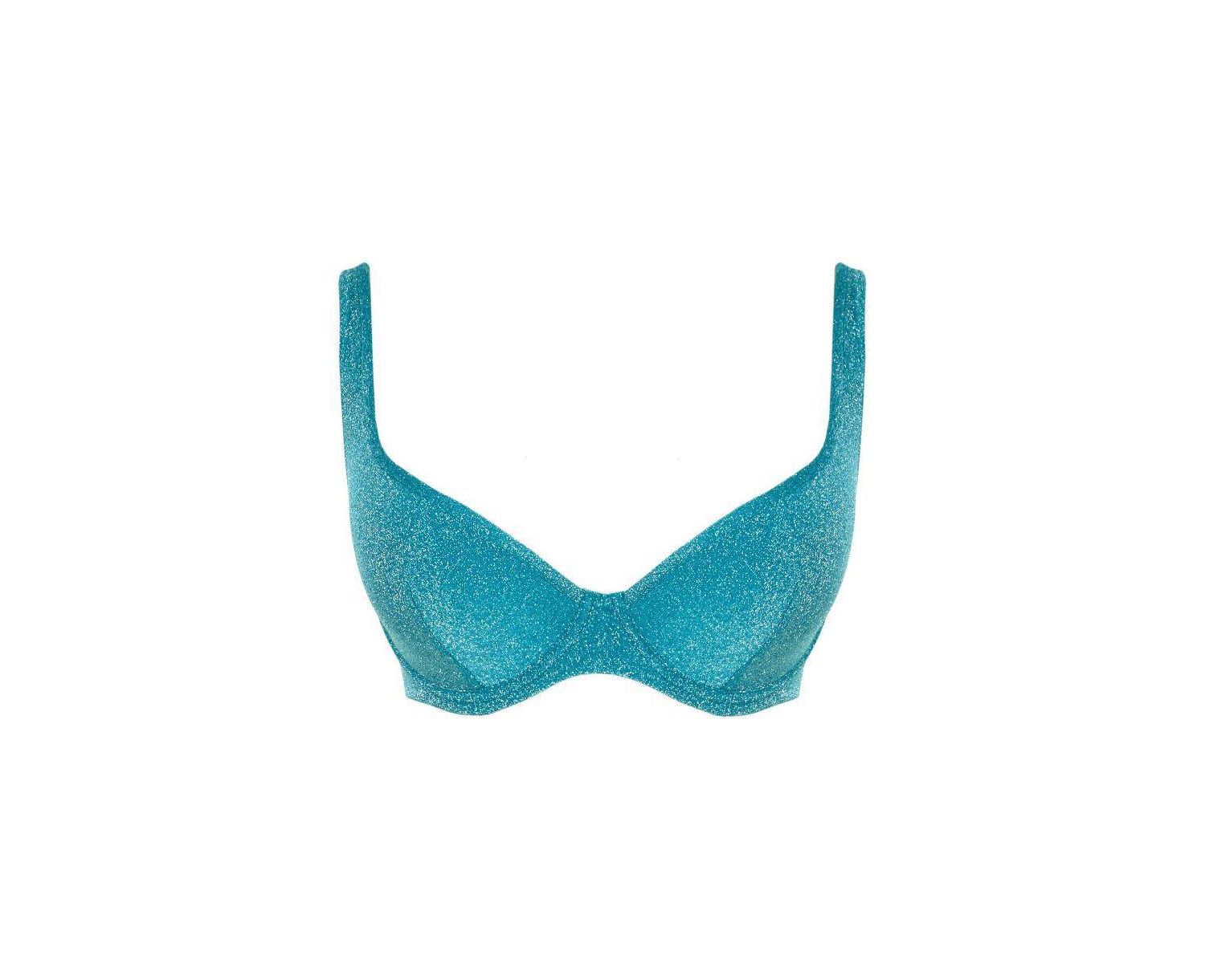 Women's Sparkle Billie Underwire Plunge Bikini Swim Bra