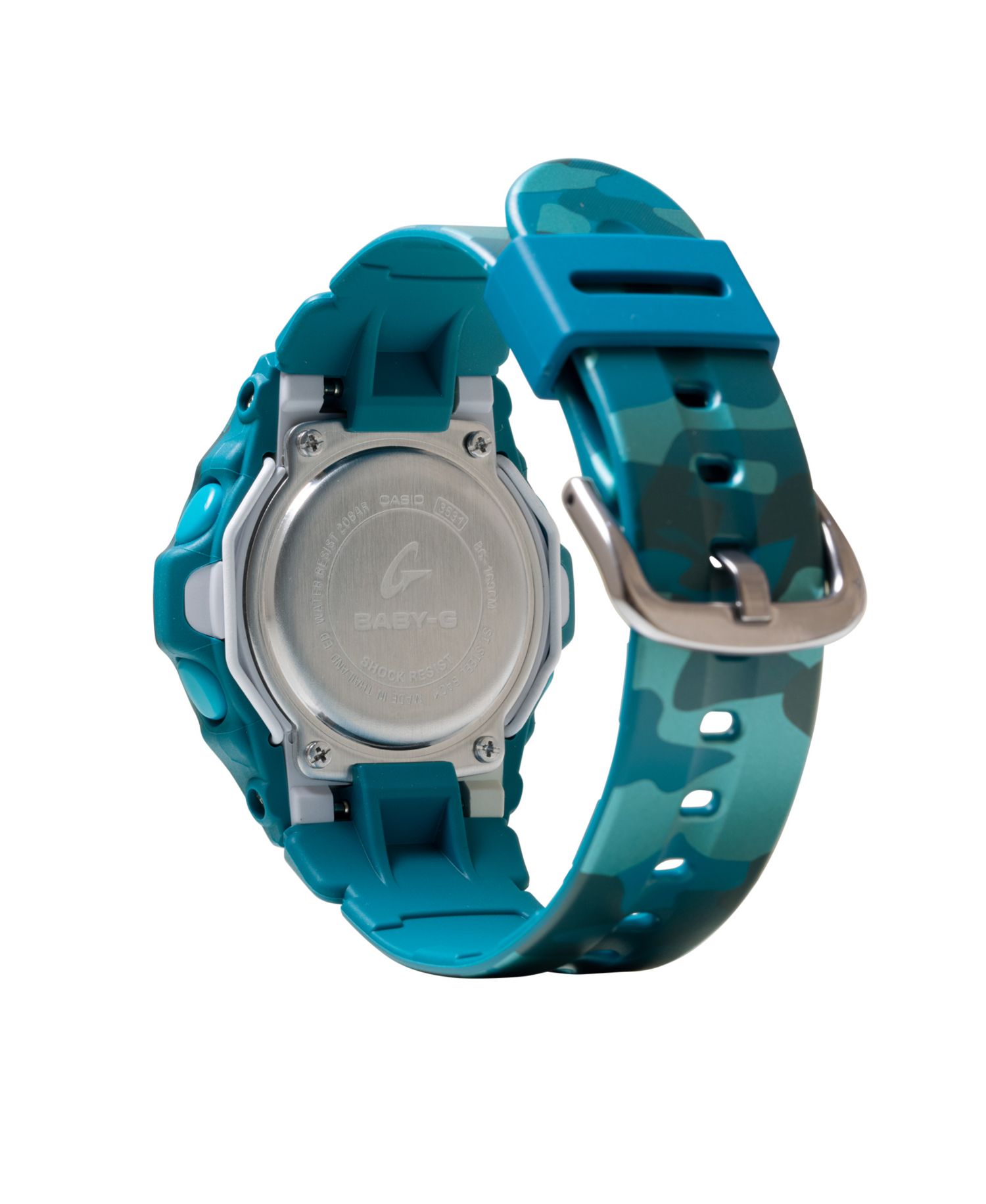 Women's Baby-G Digital Blue Resin Watch 42.6mm
