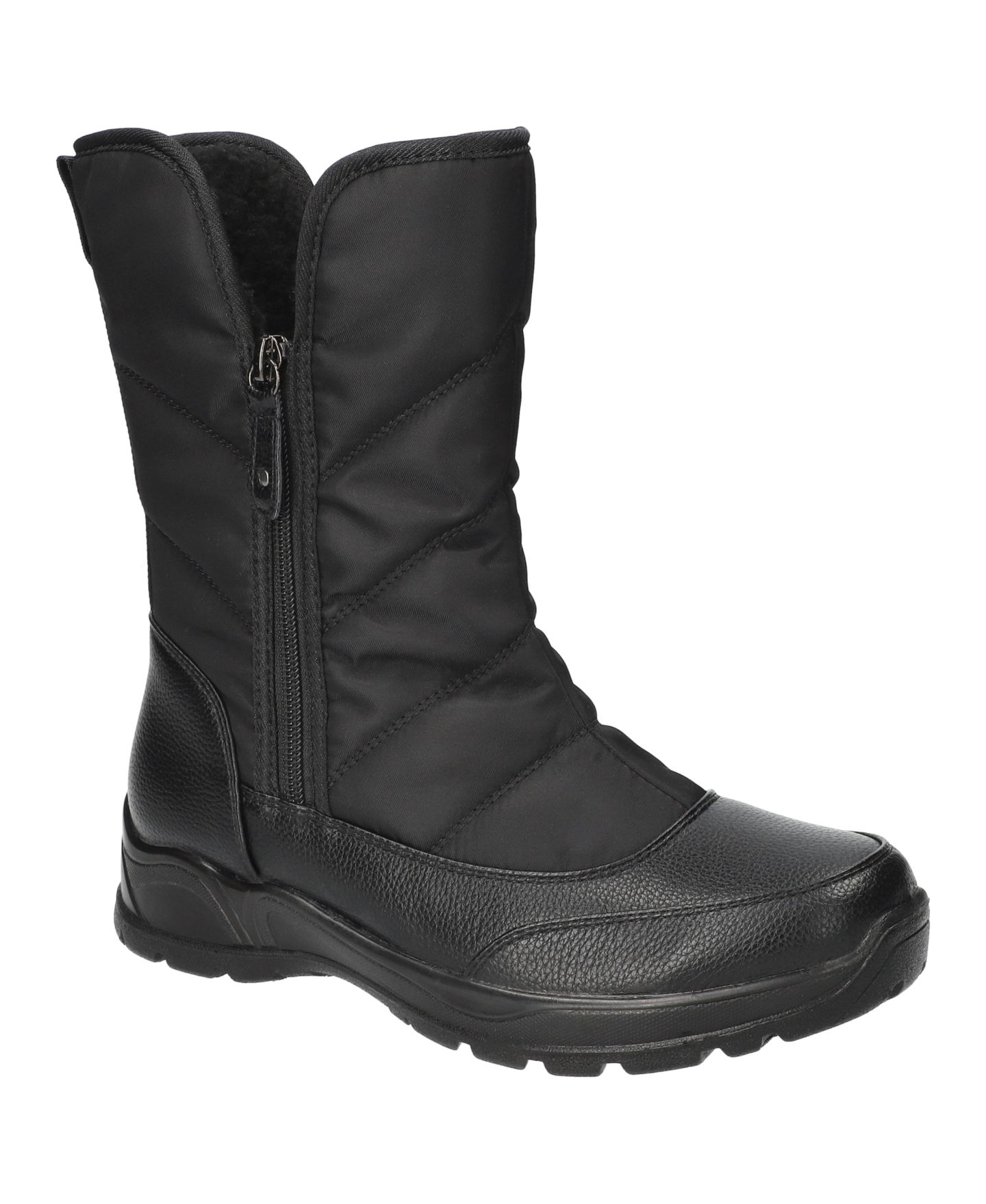 Женские ботинки Easy Street Snowfall Winter Round Toe Booties, цвет: Чёрный — фото 1