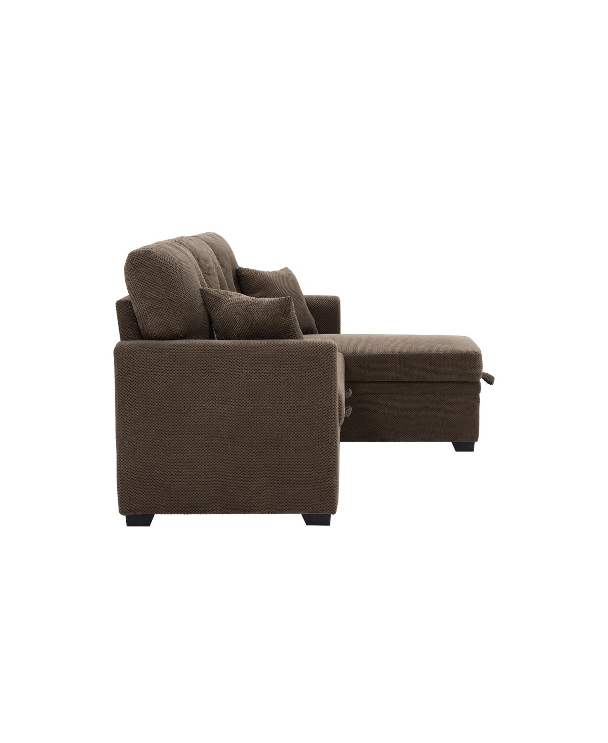 Streamdale Furniture Reversible Sectional Sleeper Sofa with Storage