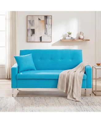 57" Double Sofa with Storage - Stylish Couch for Living Room