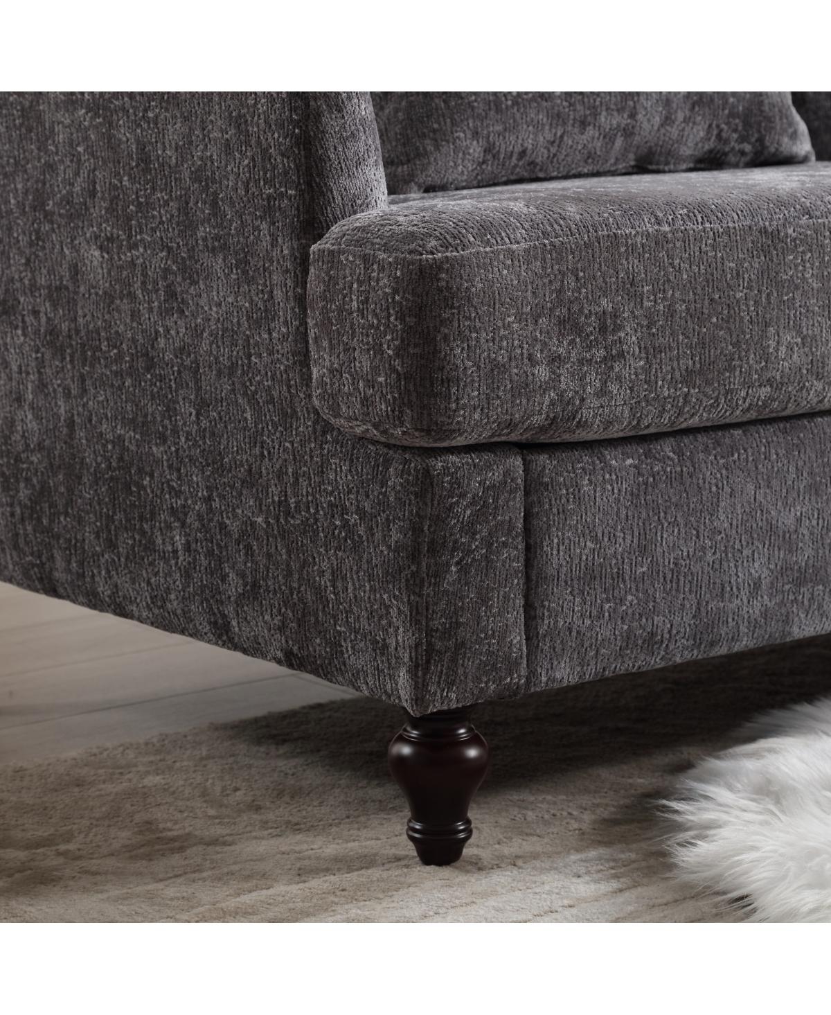 Streamdale Furniture Mid-Century Modern Chenille 2-Seat Loveseat Sofa
