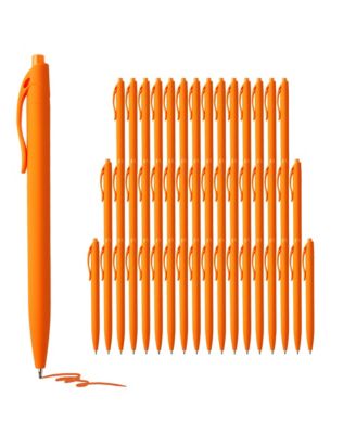 50 Pack Bulk Retractable Ballpoint Pens Soft Touch Smooth Writing Medium Point Cost Effective Wholesale
