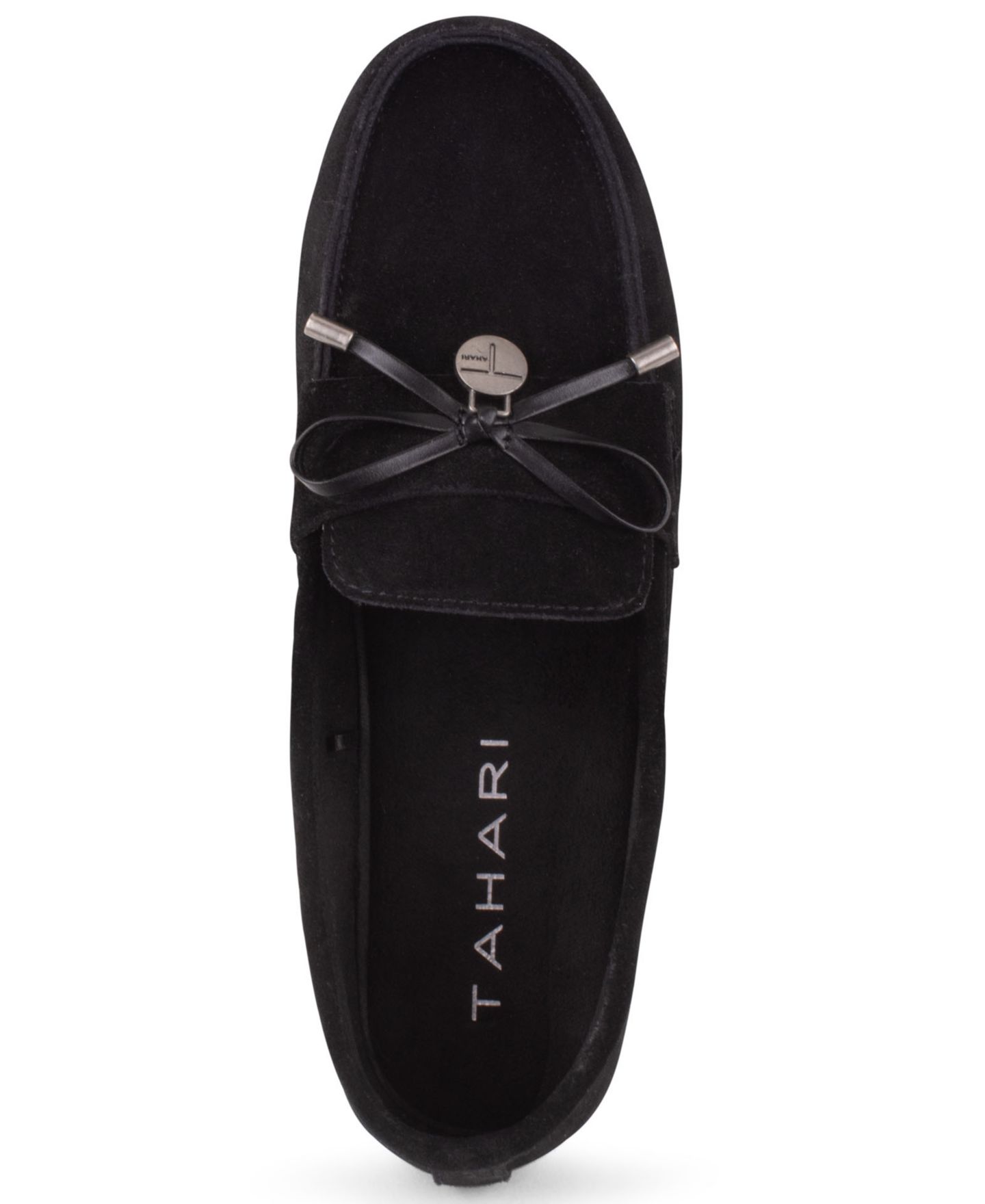 Женские туфли Tahari Bergdorf Suede Slip-On, цвет: Чёрный — фото 4