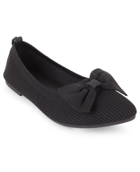 Женские балетки Tahari Monaghan Knit Slip-On Flats, цвет: Чёрный