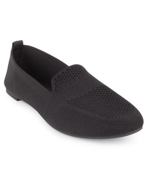 Женские балетки Tahari Natalia Knit Slip-On Flats, цвет: Чёрный