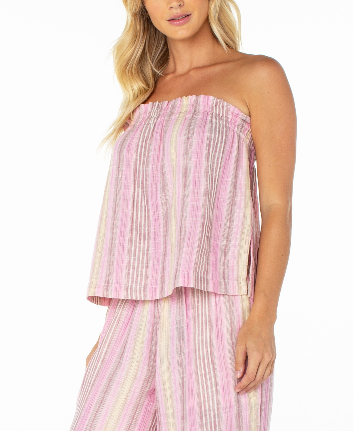 Roxy Women's Let's Get Away Striped Pull-On Top