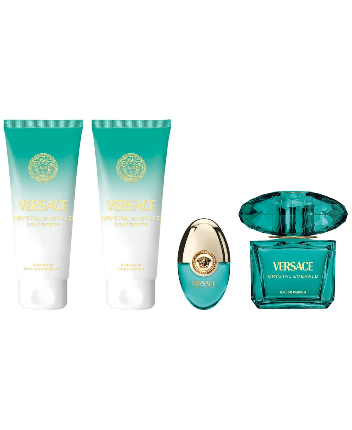 Versace 4-piece Emerald Eau De Parfum Gift Set In Green