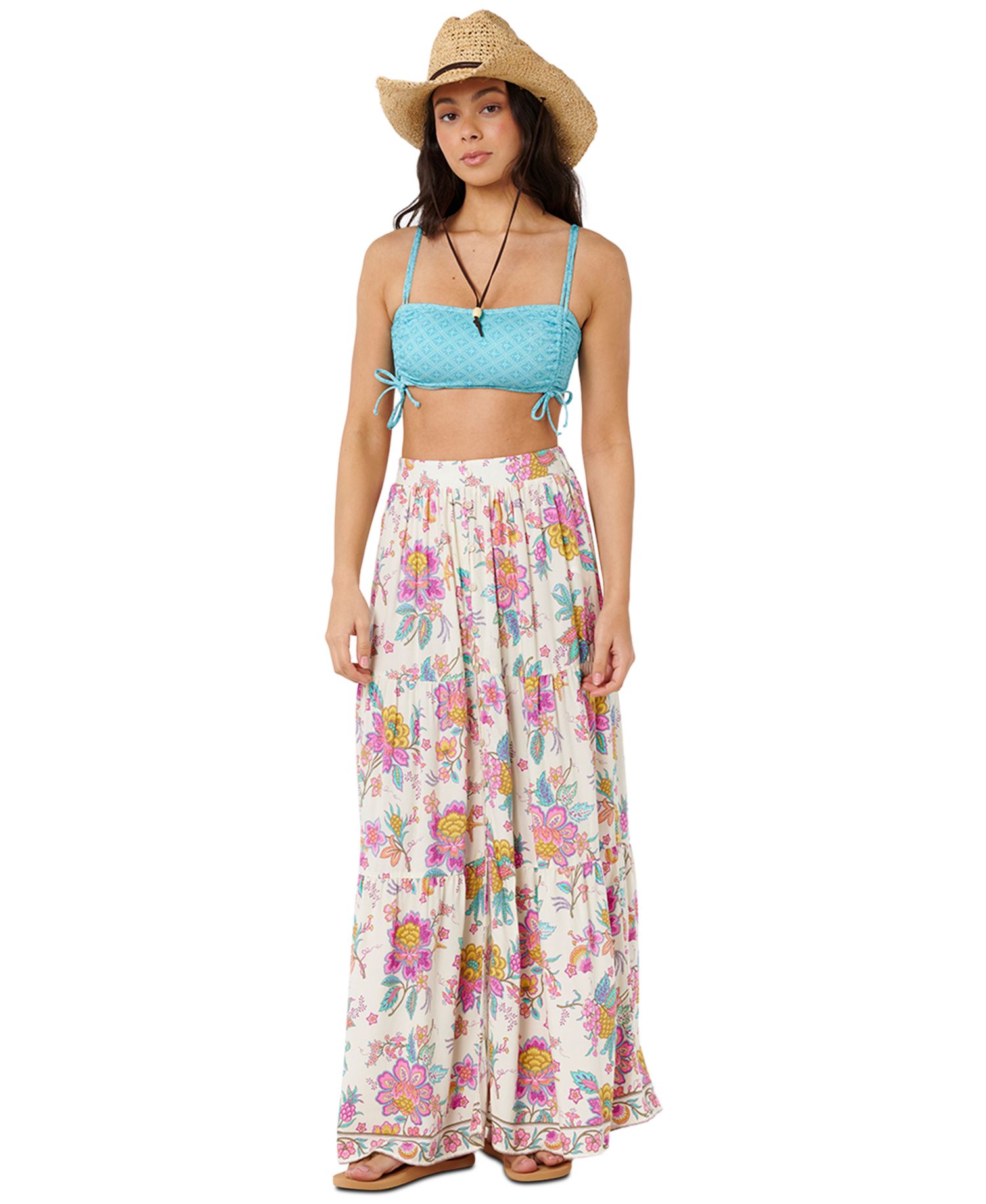 Women's Half Moon Bay Button Through Maxi Skirt