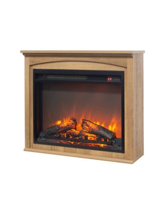 28 Inch TV Media Entertainment Center With Electric Fireplace
