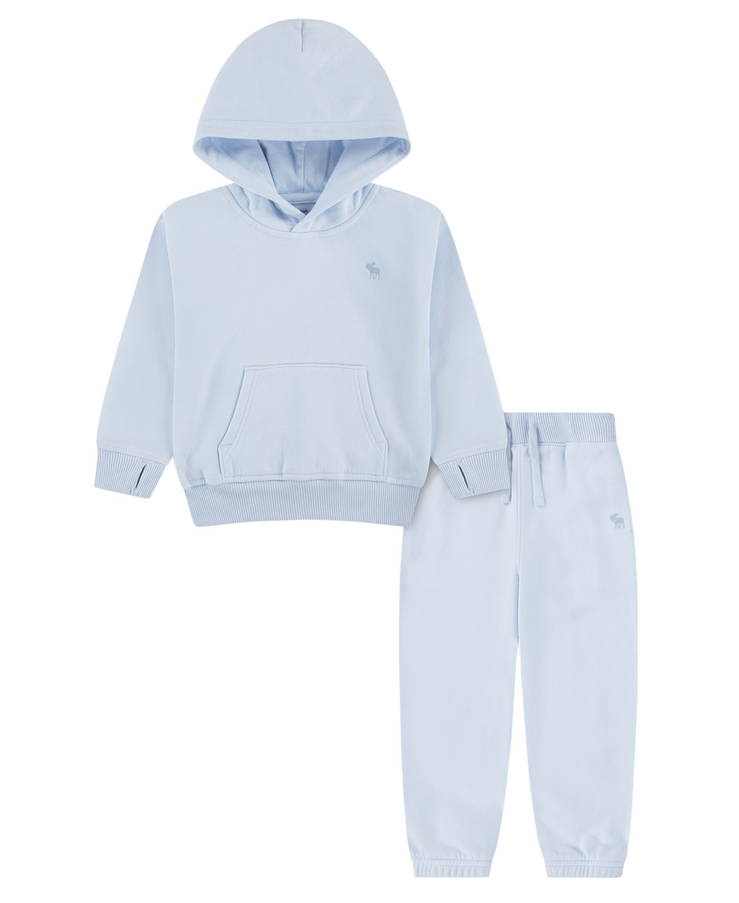 Детский комплект abercrombie kids Essential для мальчиков 2T-5T: худи и брюки, цвет: Ледяной — фото 1