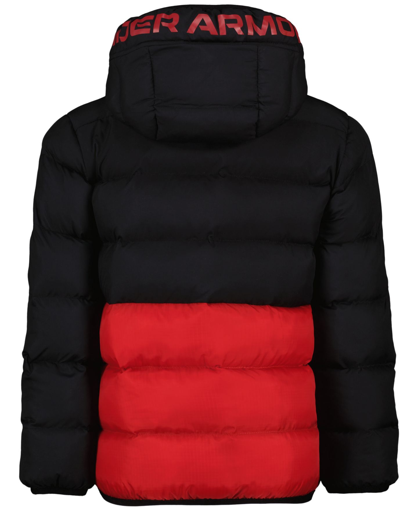 Куртка Under Armour Logo Full-Zip Puffer Hooded Jacket для мальчиков, цвет: Бежевый / Чёрный — фото 13