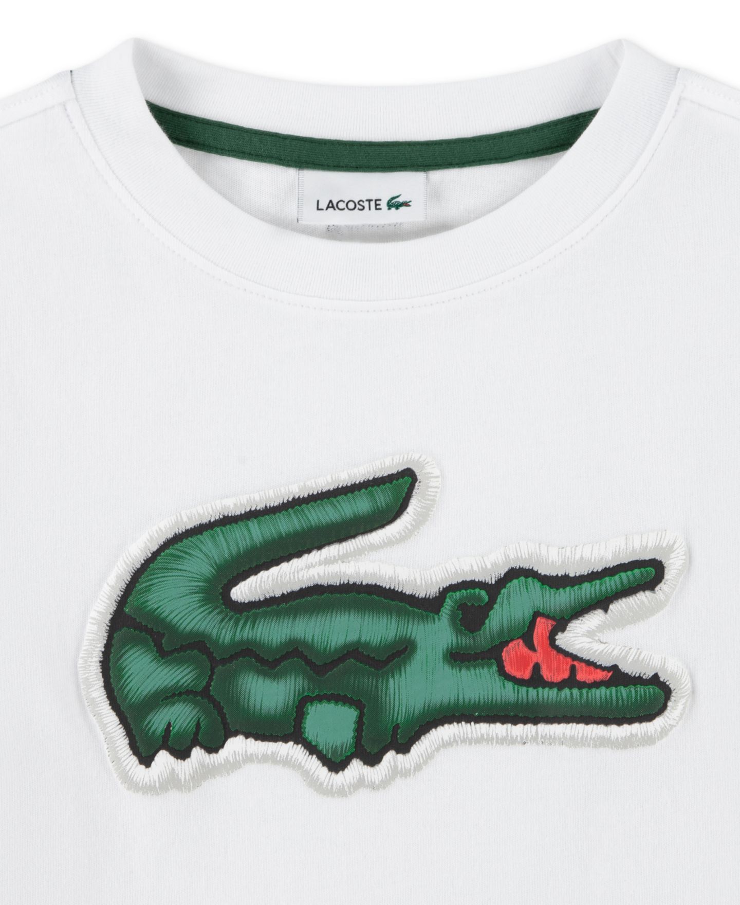 Футболка Lacoste Short-Sleeve Logo Patch для мальчиков, цвет: Blanc — фото 3