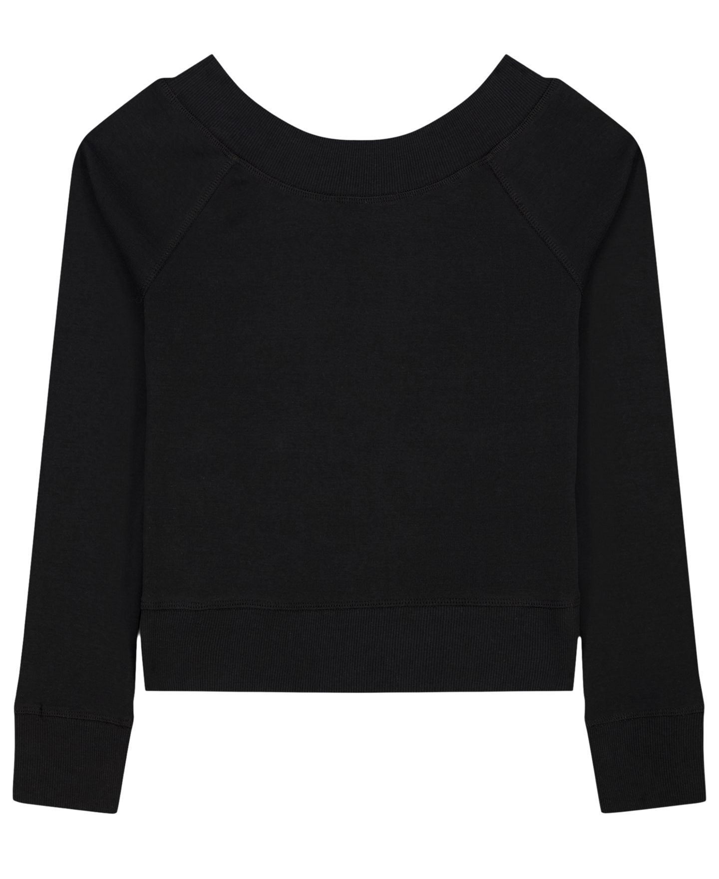 Футболка Calvin Klein Long-Sleeve для девочек, цвет: Чёрный — фото 2