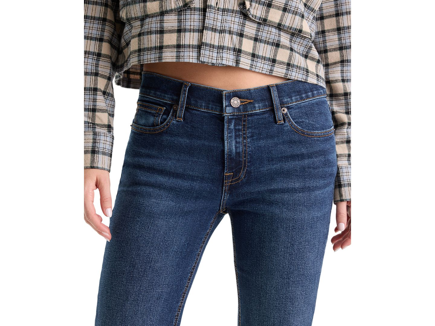Женские джинсы Good American Low-Rise Bootcut Stretch, цвет: Индиго — фото 4