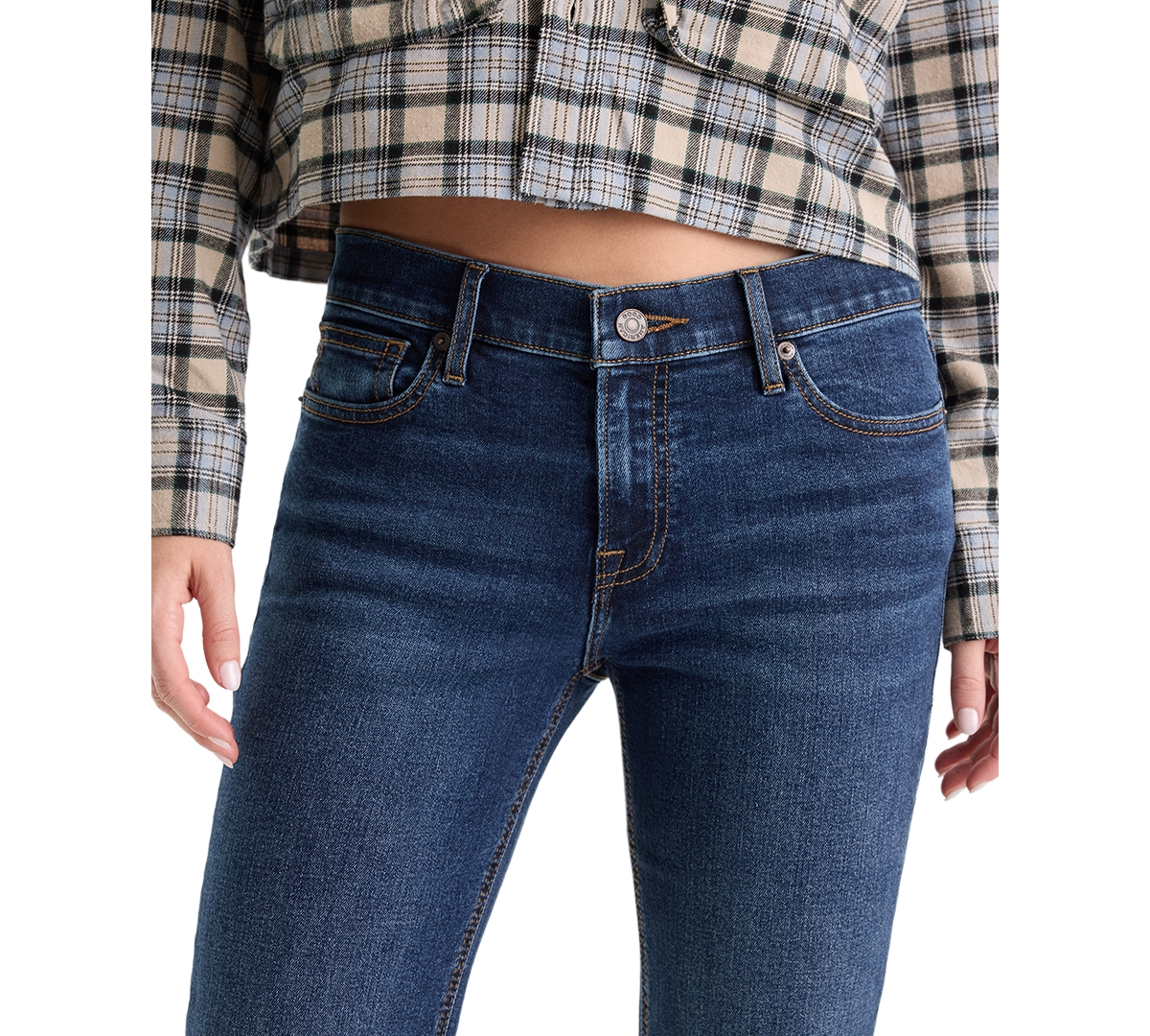 Good American Women's Low-Rise Bootcut Stretch Jeans