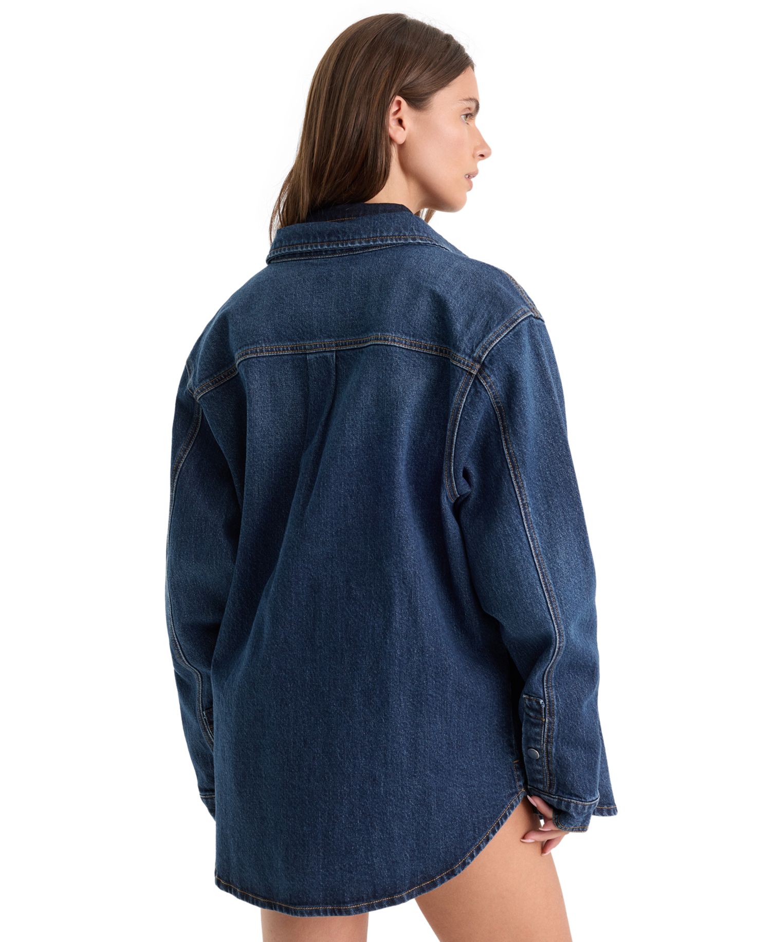 Women's Collared Long-Sleeve Button-Front Top