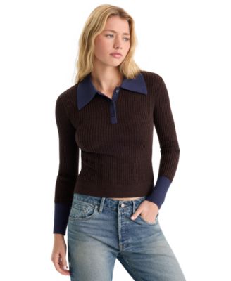 Women's Collared Long-Sleeve Sweater