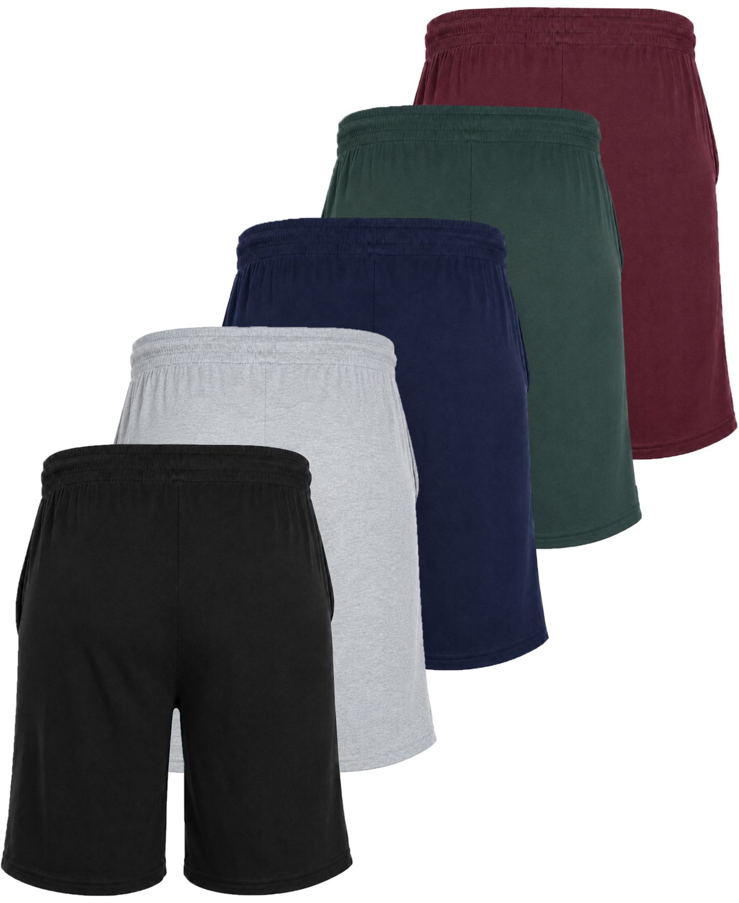 Мужские шорты Blue Ice Cotton Lounge Shorts, 5-Pack, цвет: Чёрный / Меланжевый серый — фото 3