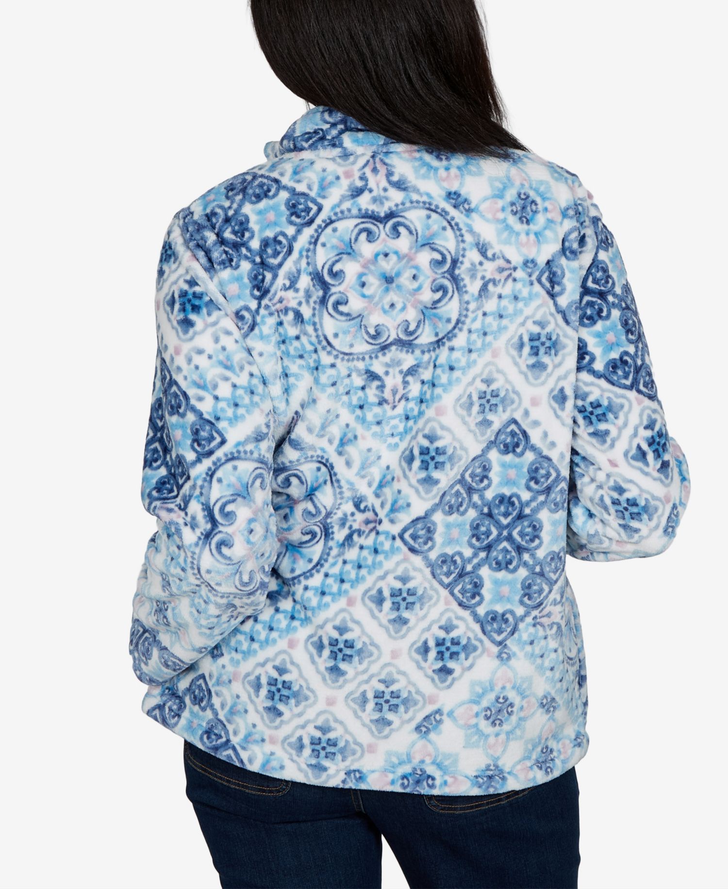Women's Classic Soft Medallion Zip Front Jacket