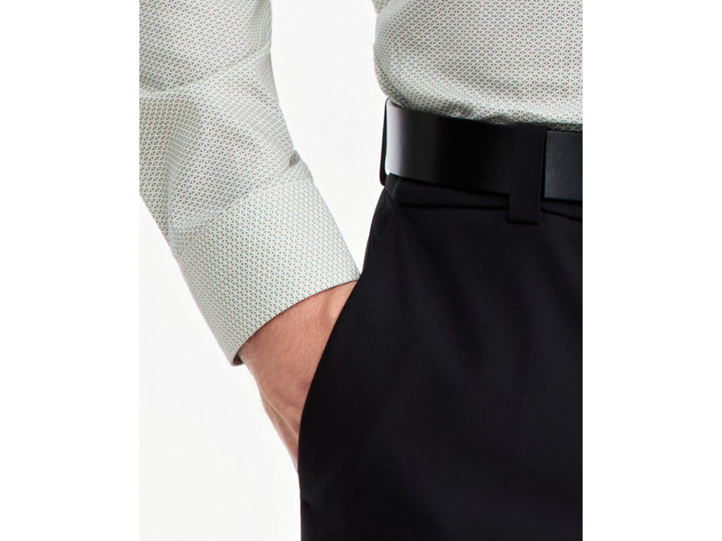 Мужская рубашка Hugo Boss HUGO by Valerio Modern-Fit Dress Shirt, цвет: Зелёный — фото 5